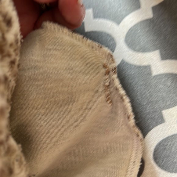 Oscar de la Renta leopard print fuzzy robe sz S/M - Picture 15 of 15